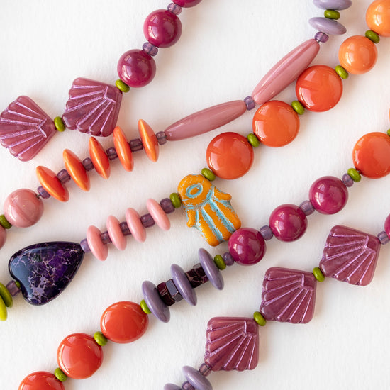 Colorful Glass and Stone Necklace