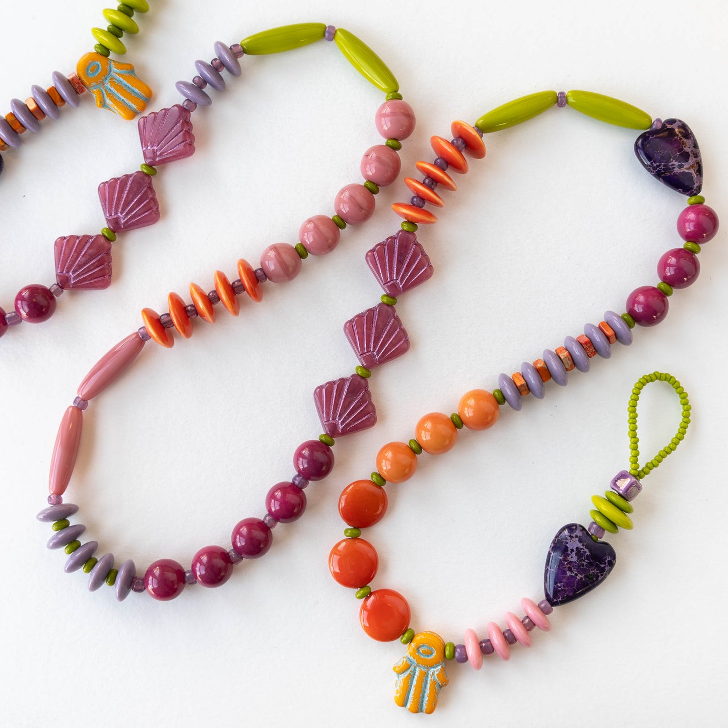 Colorful Glass and Stone Necklace