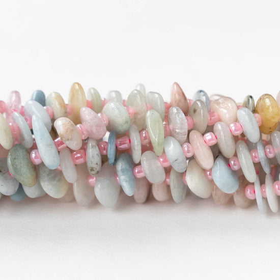 Agate Chip Beads - Pastel Mix - 15 inch strand ~ 75 Beads