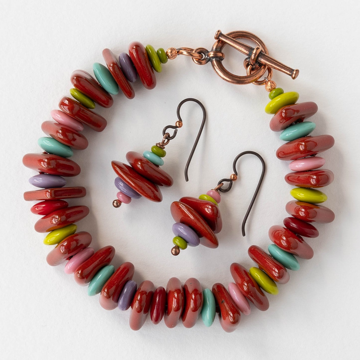 Beaded Dangle Earrings | Mykonos Ceramic