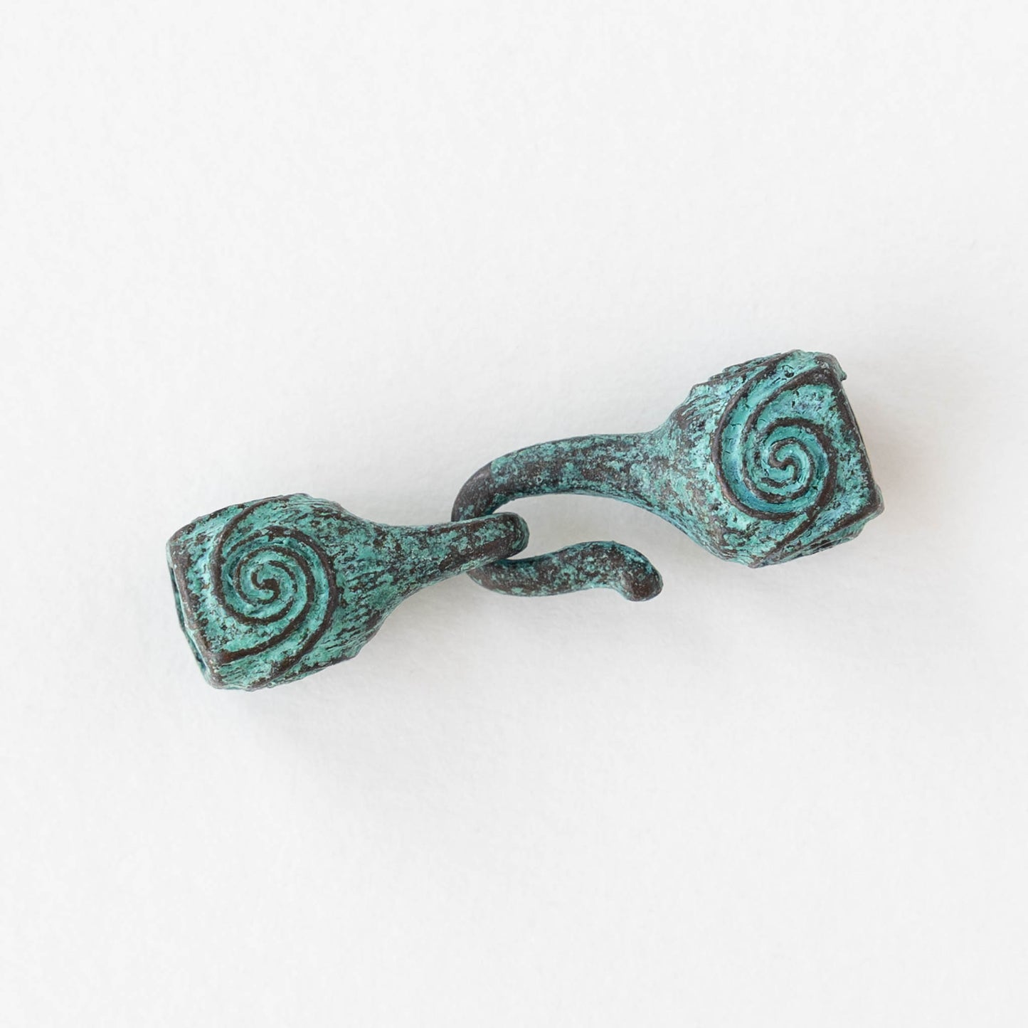 Hook and Eye Clasp - Copper Patina - 2 or 6