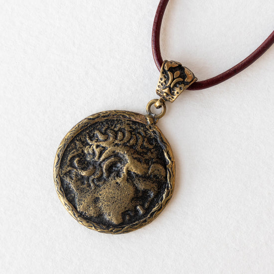 Alexander the Great Pendant with Bale - 1 piece