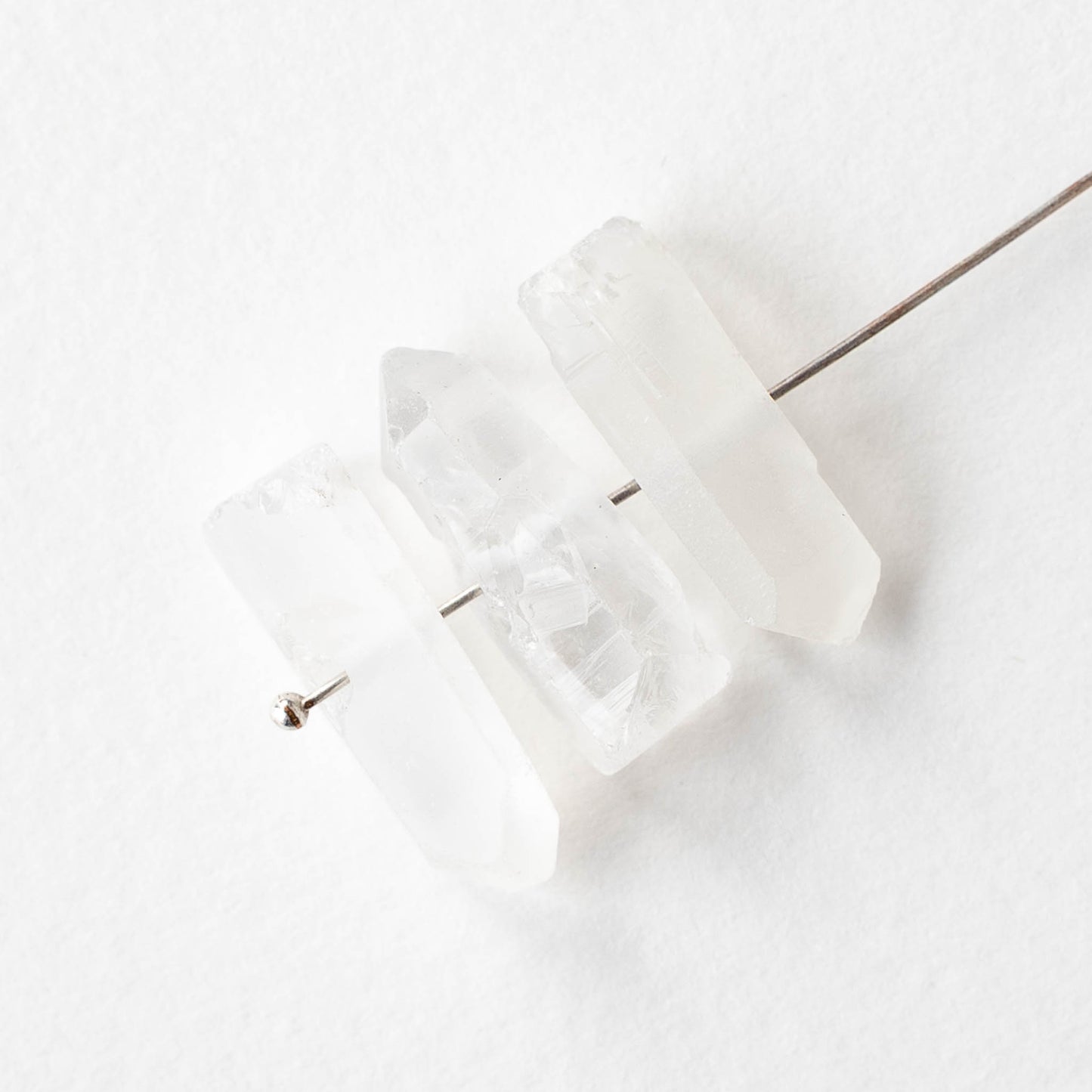 Quartz Crystal Point Beads - Crystal - 6 Beads