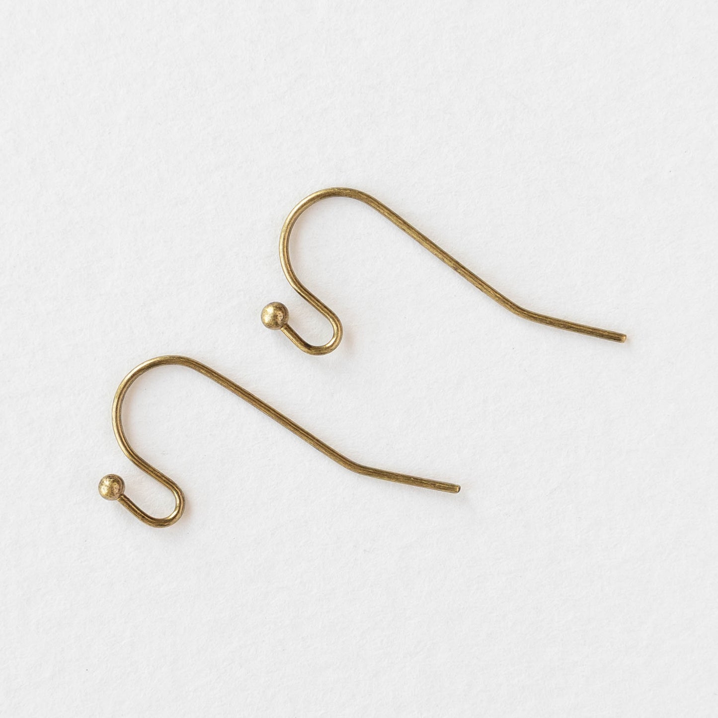 Fish Hook Ear Wires - Brass