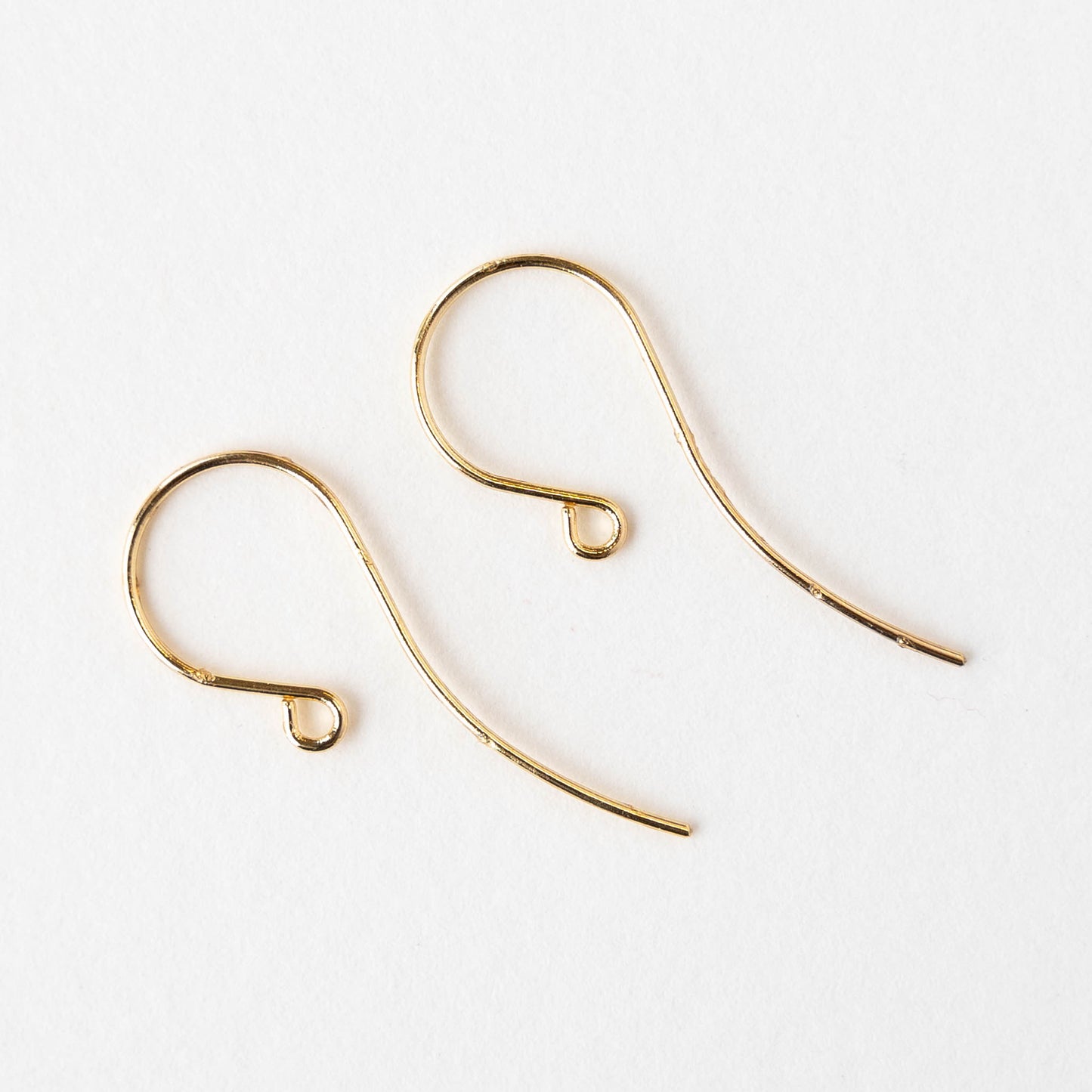 ear fish hook Brass Fish Hook Ear Wires - Gold