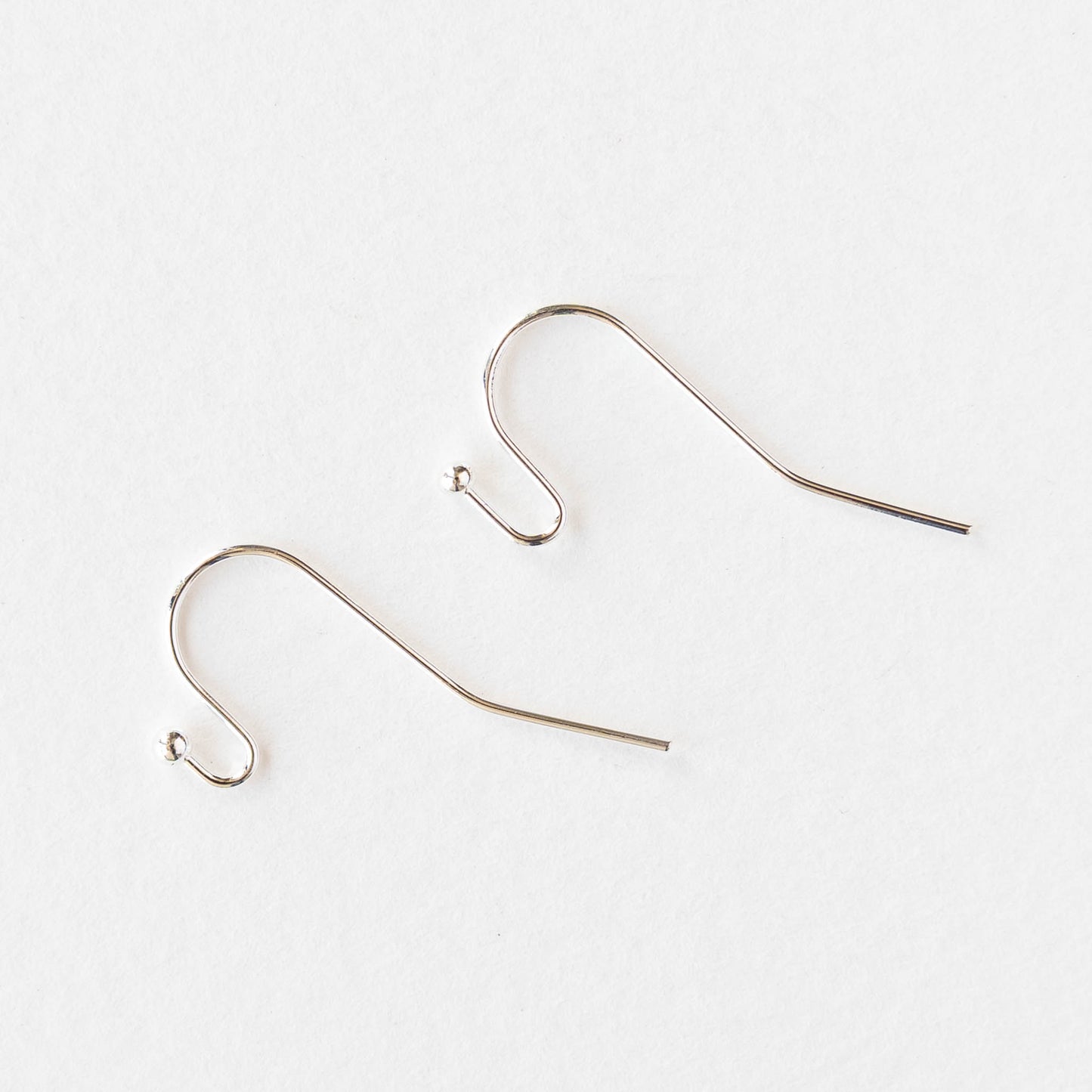 Fish Hook Ear Wires - Silver