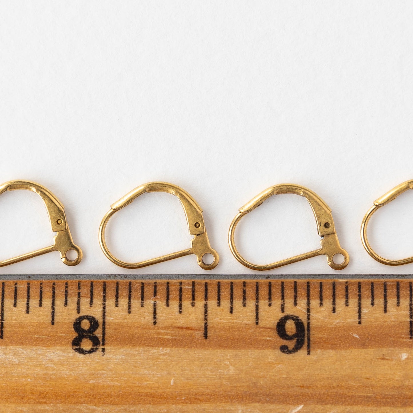 14mm Leverback Ear Wires - Antique Gold - 1 or 6 pair