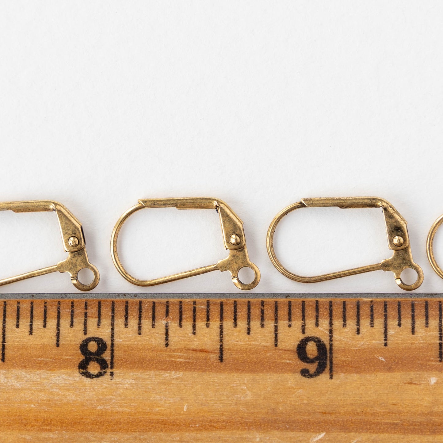 Oval Leverback Ear Wires - Antique Gold - 1 or 6 pair