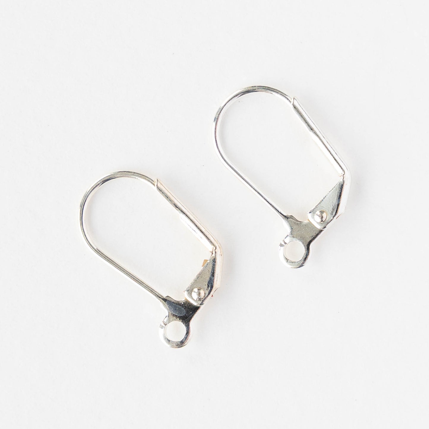 Oval Leverback Ear Wires - Silver - 1 or 6 pair