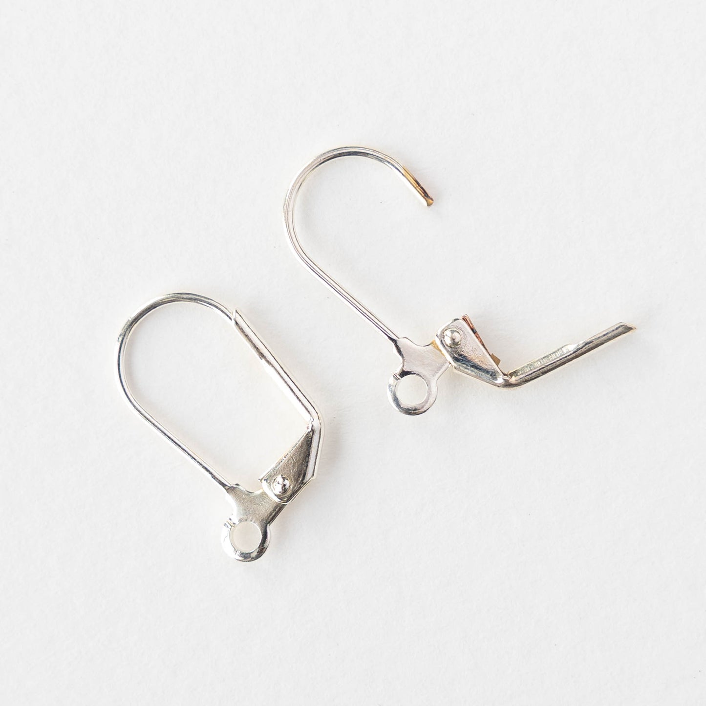 Oval Leverback Ear Wires - Silver - 1 or 6 pair