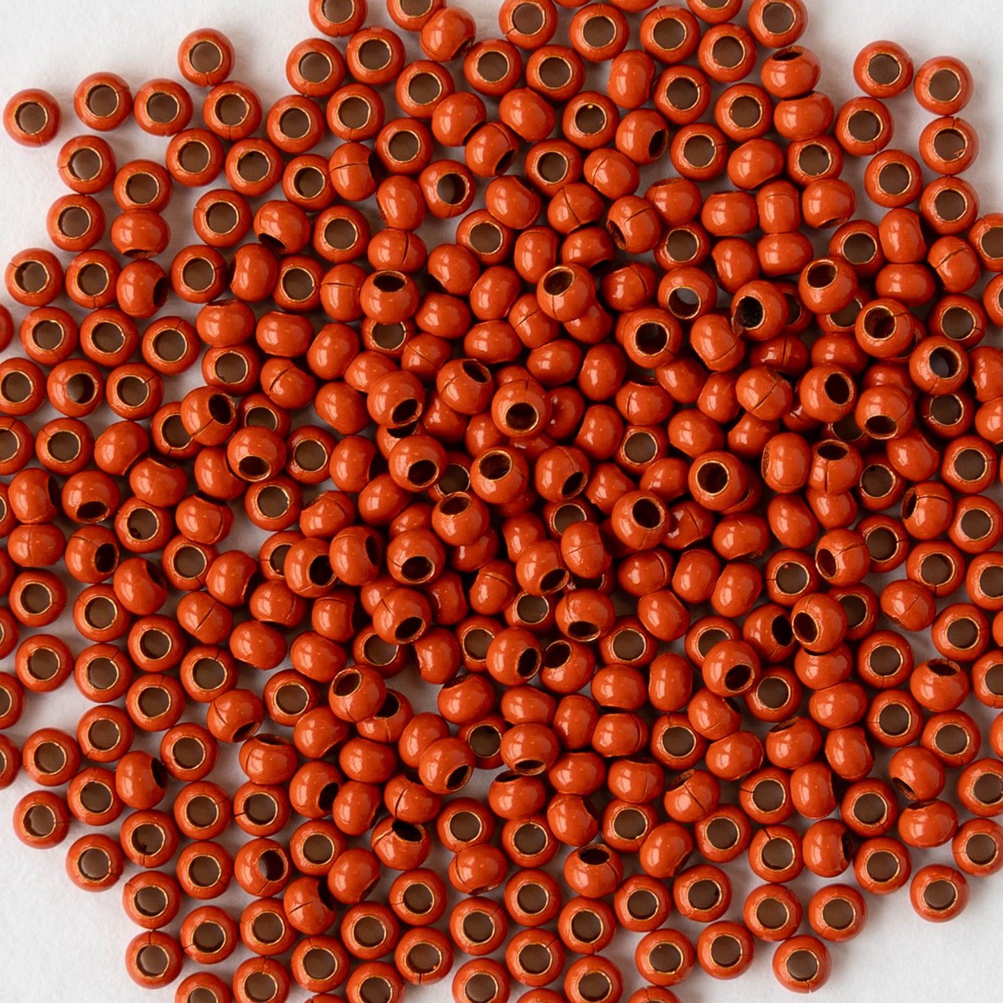 11/0 Metal Seed Beads - Orange ~200 beads