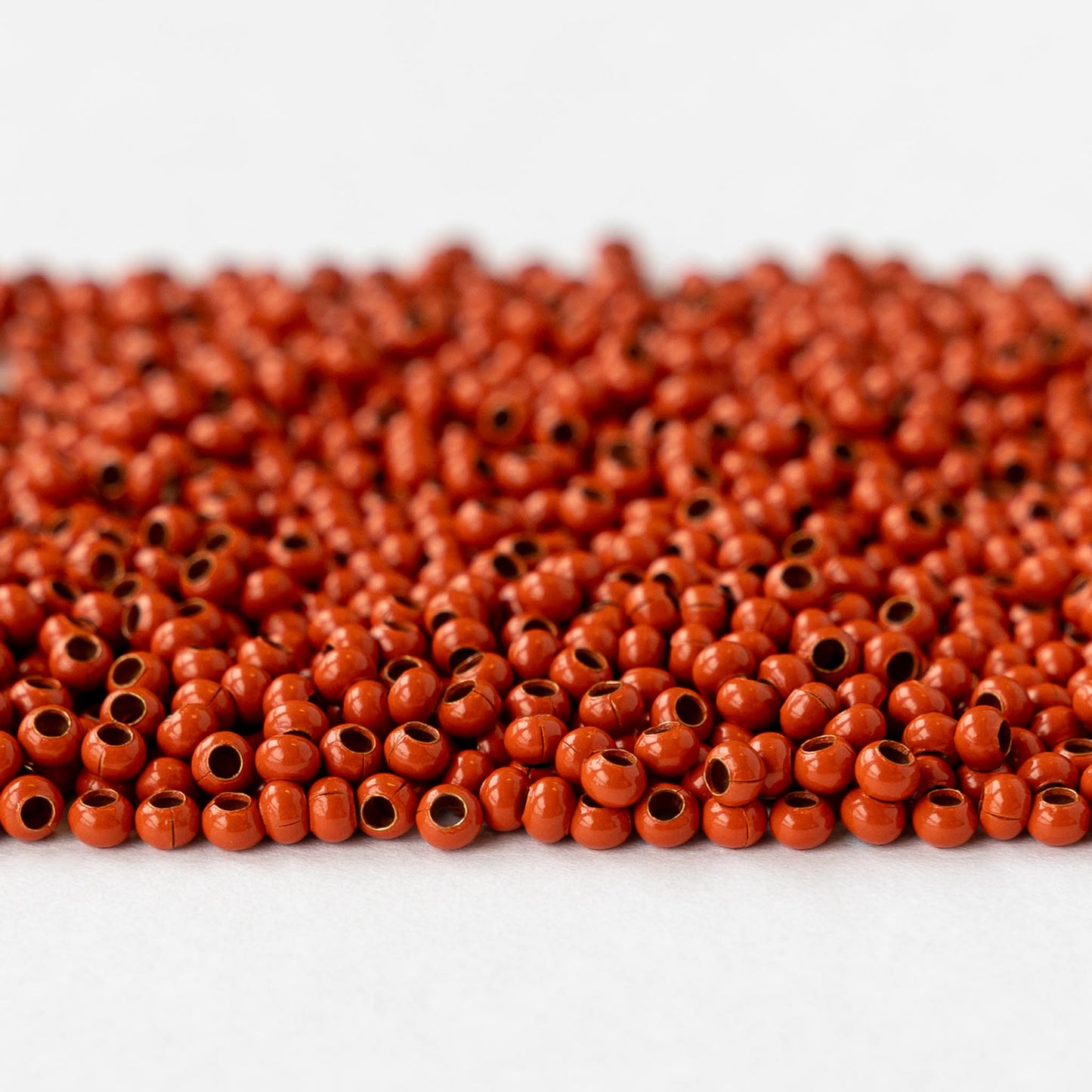 11/0 Metal Seed Beads - Orange ~200 beads