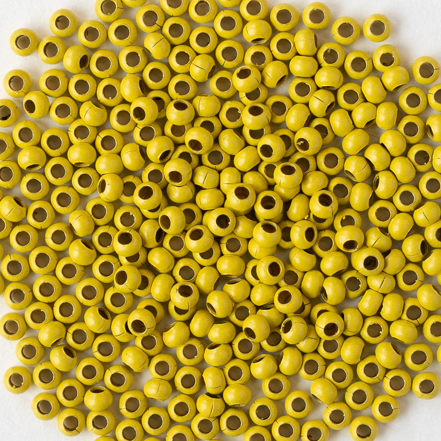 11/0 Metal Seed Beads - Yellow ~200 beads