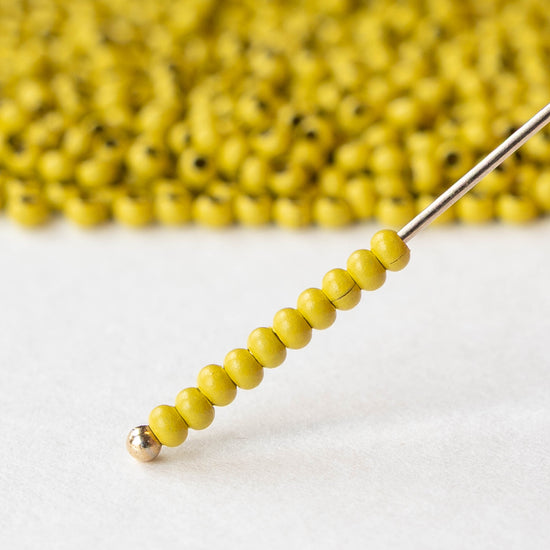 11/0 Metal Seed Beads - Yellow ~200 beads