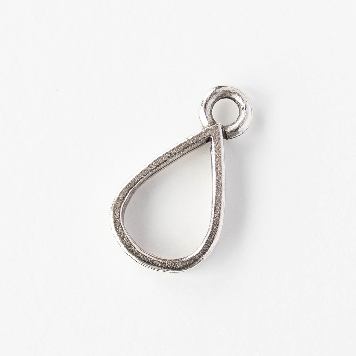 21x12mm Open Drop Pendant - Silver Plated - 1, 2 or 6 pieces