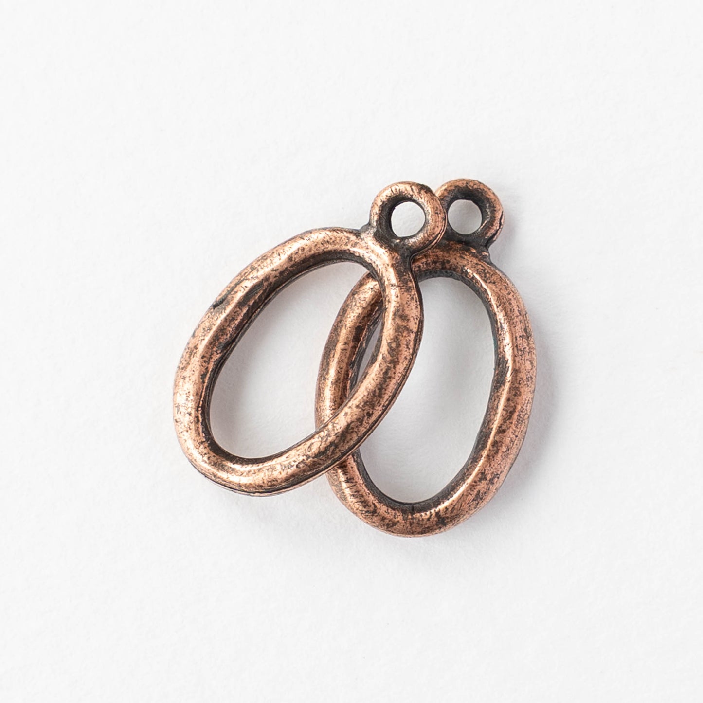 20x12mm Open Oval Pendant - Copper Plated - 1, 2 or 6 pieces