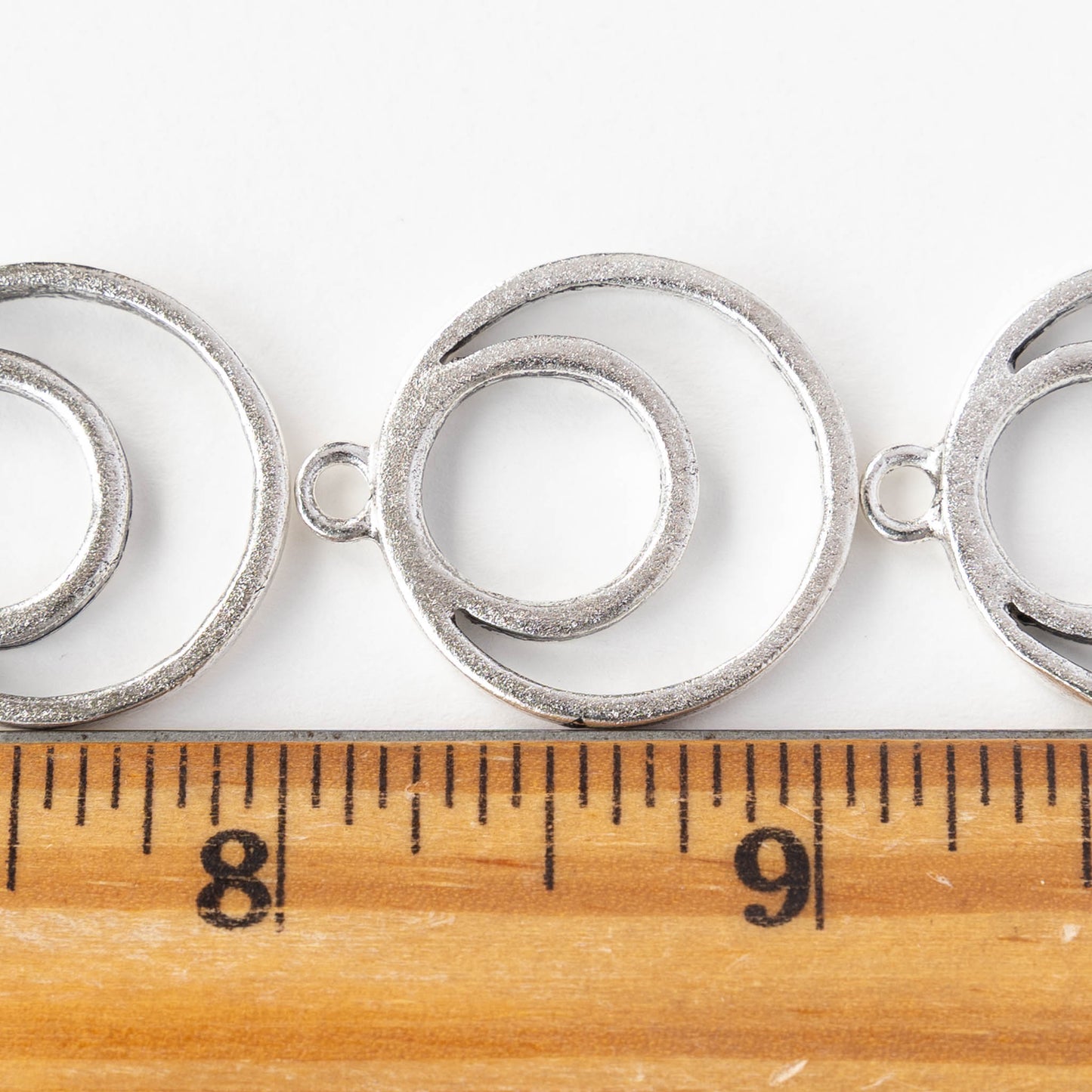 Open Split Circle Pendant - Silver Plated - 1, 2 or 6 pieces