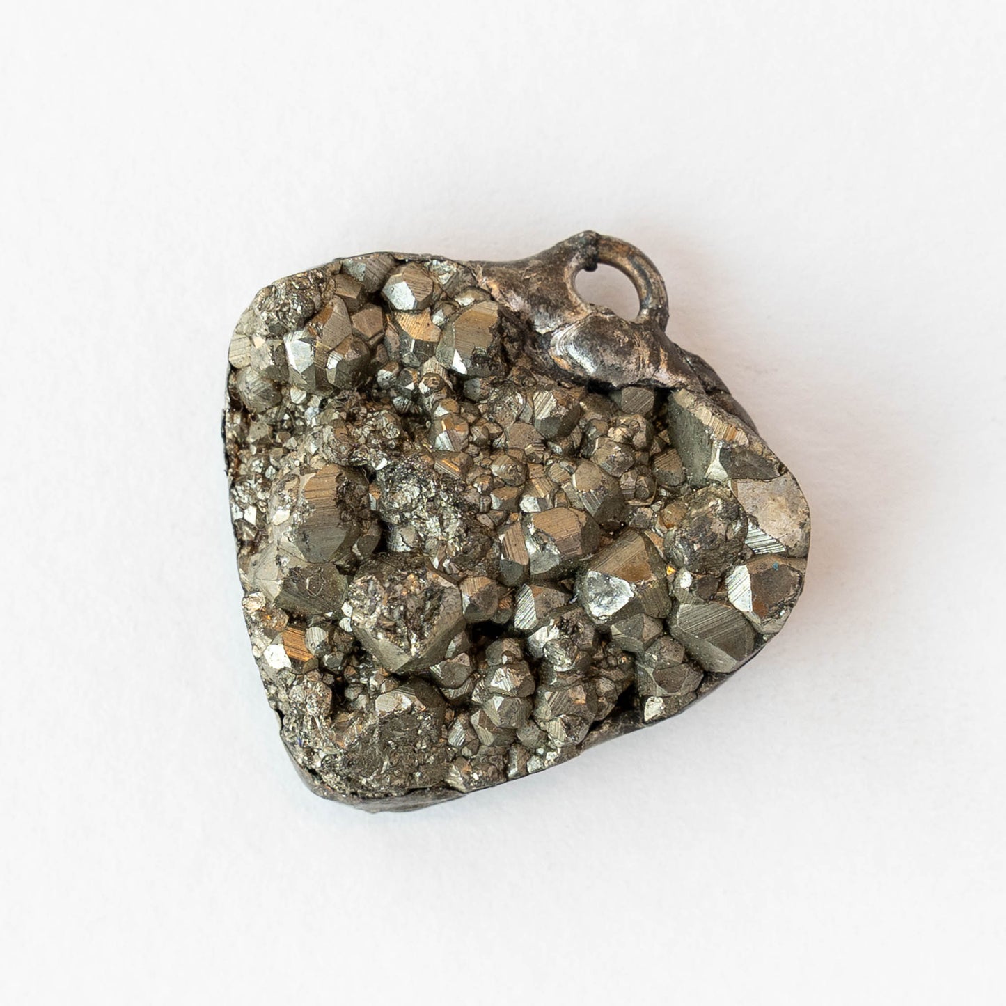 Pyrite Heart Pendant - 1 piece