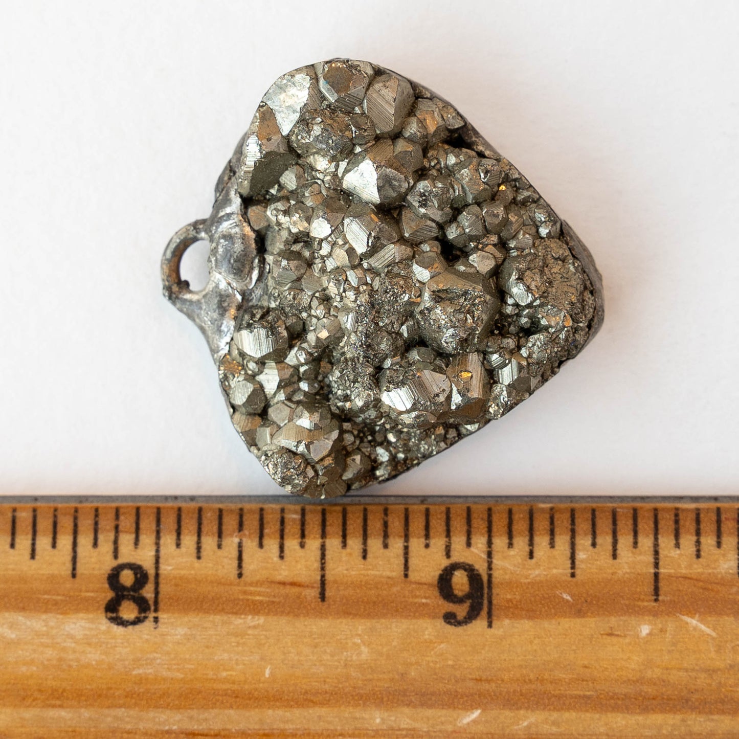 Pyrite Heart Pendant - 1 piece