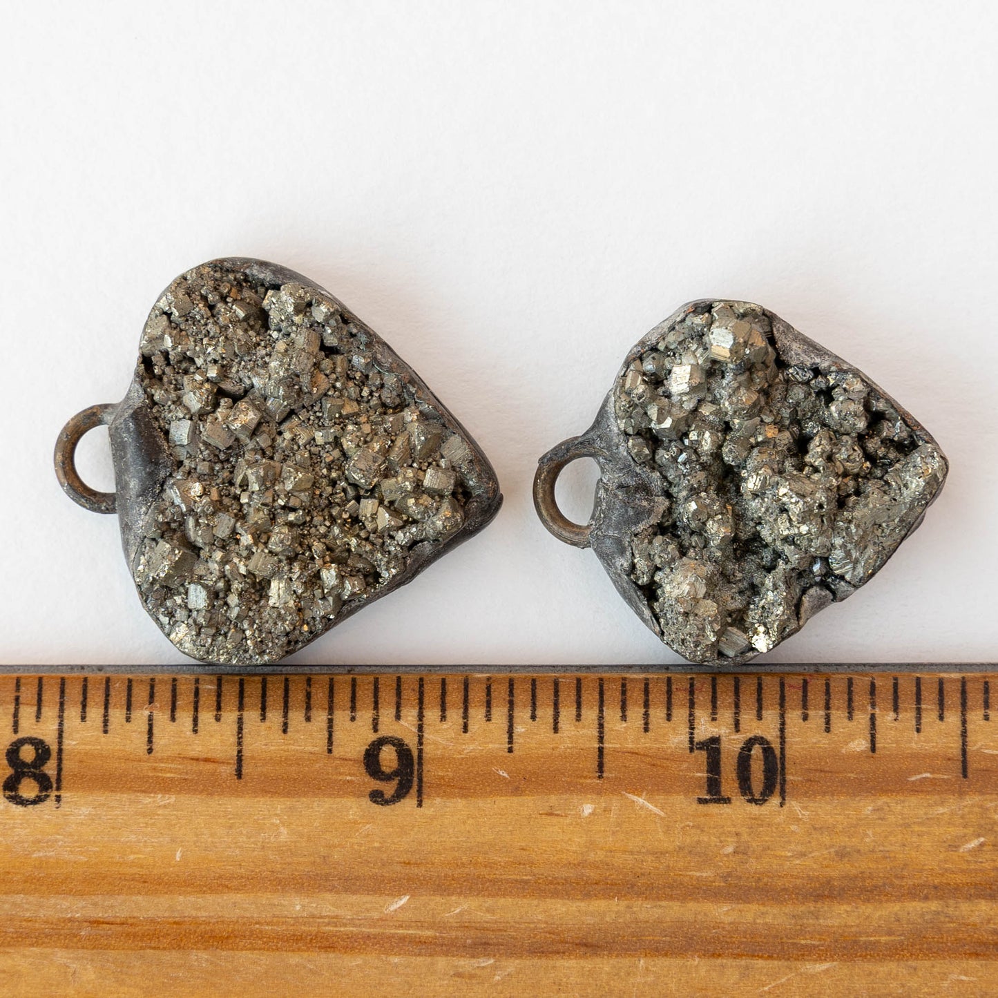 Pyrite Heart Pendants