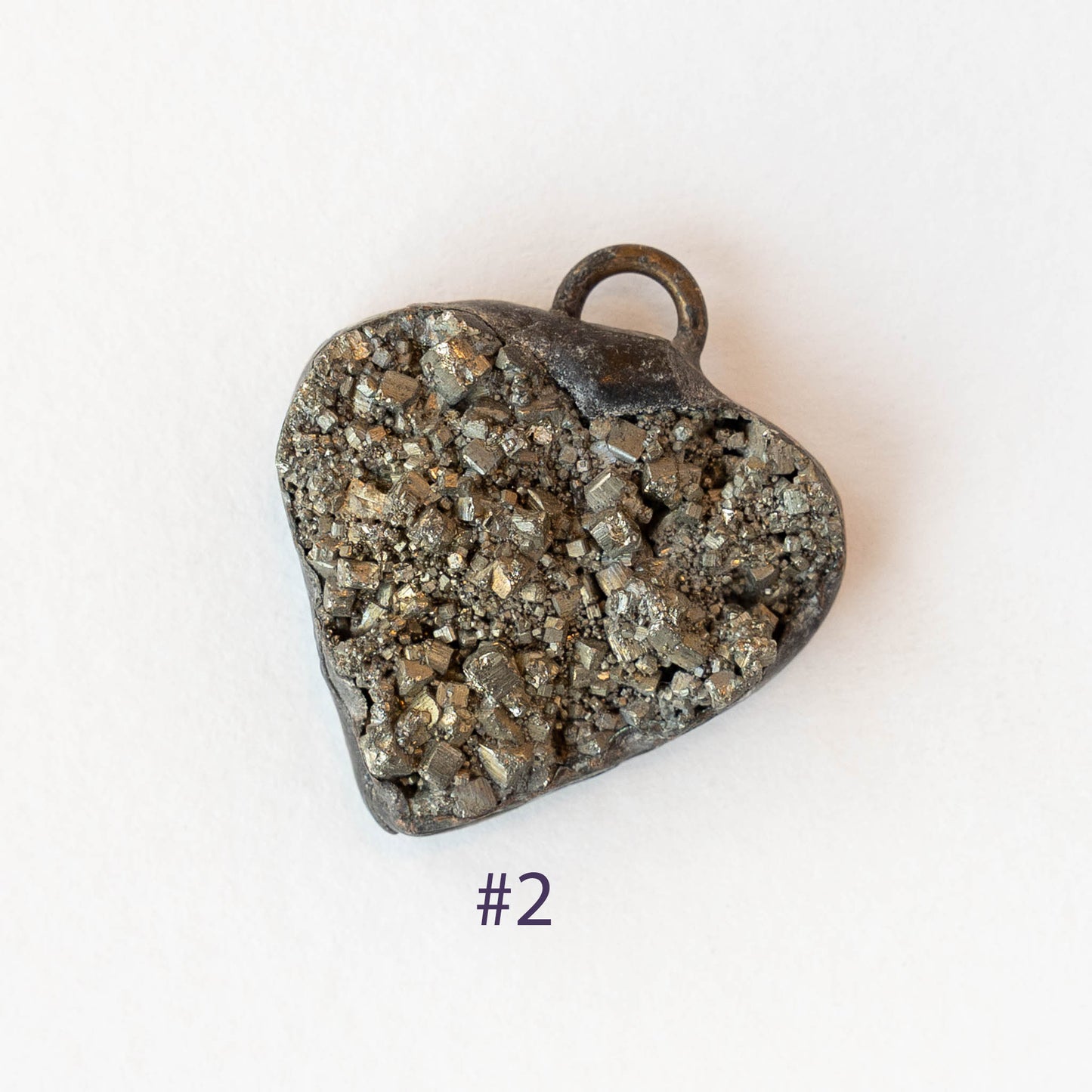 Pyrite Heart Pendants