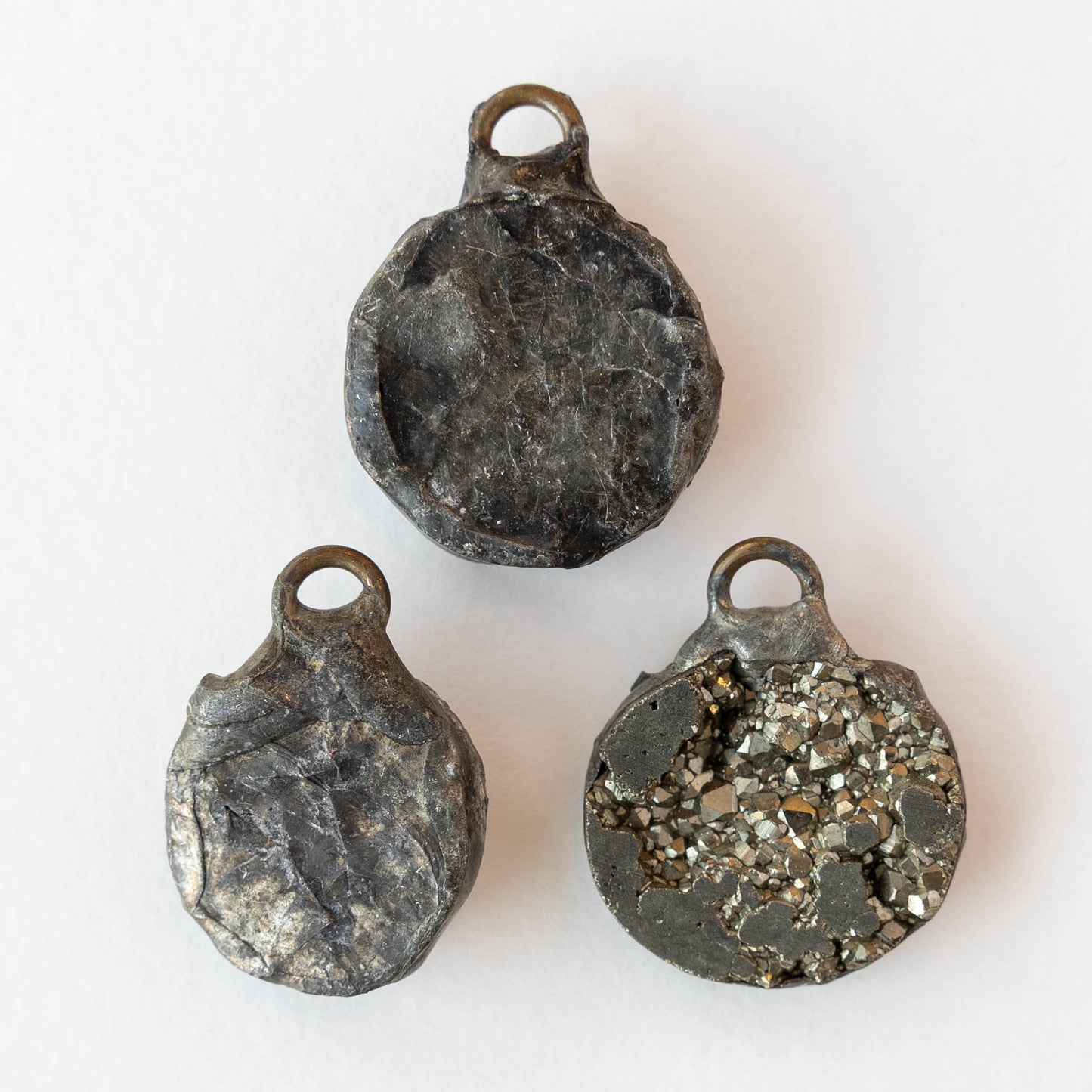 Pyrite Round Pendants