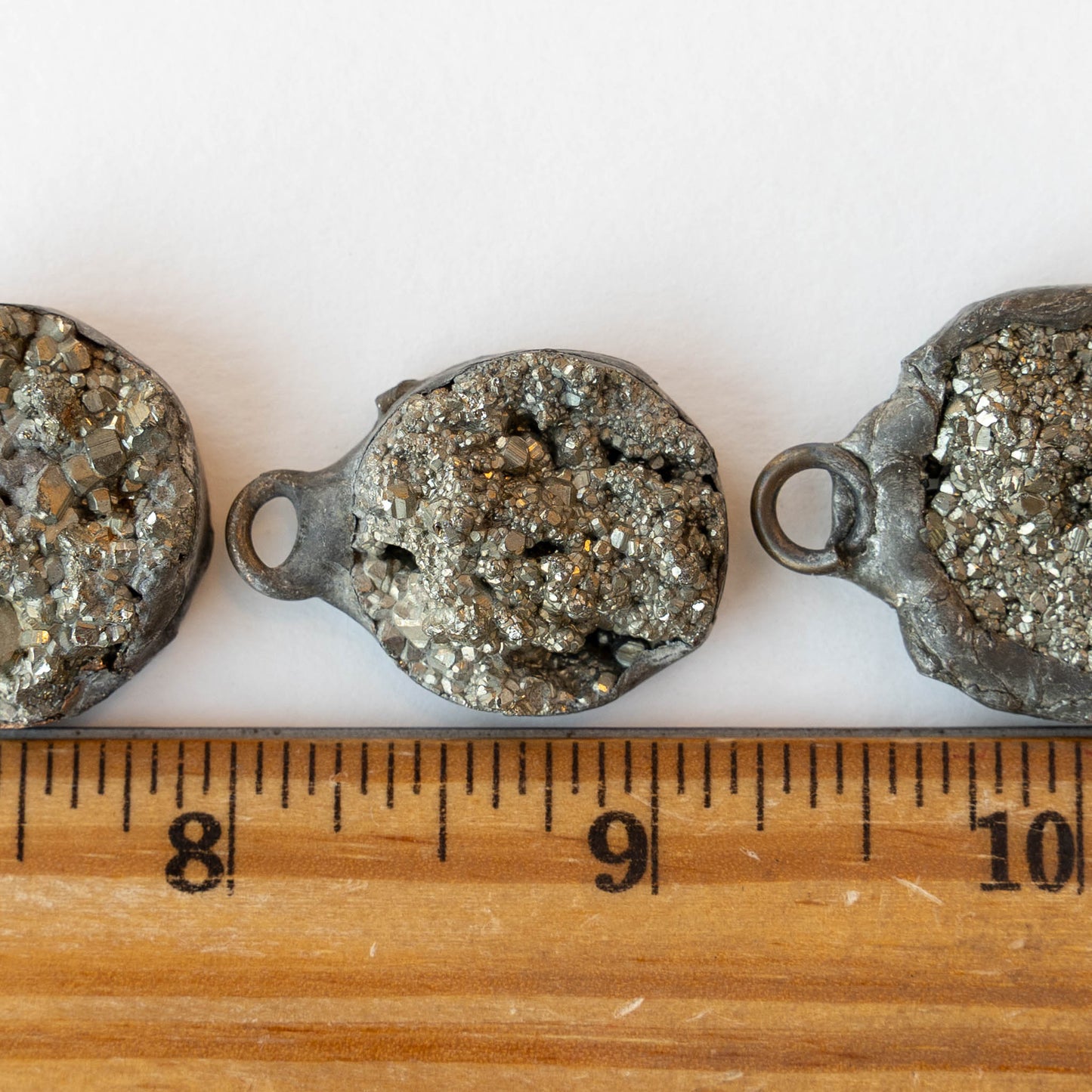 Pyrite Round Pendants