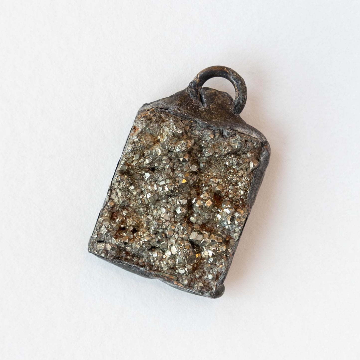 Pyrite Square Pendants