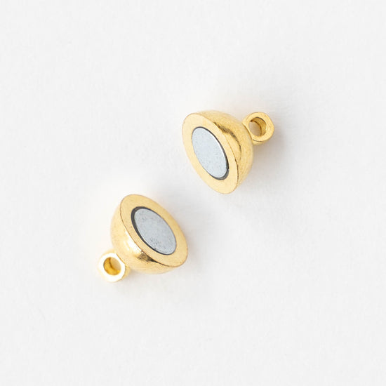 Round Magnetic Clasp - Gold - 1 clasp