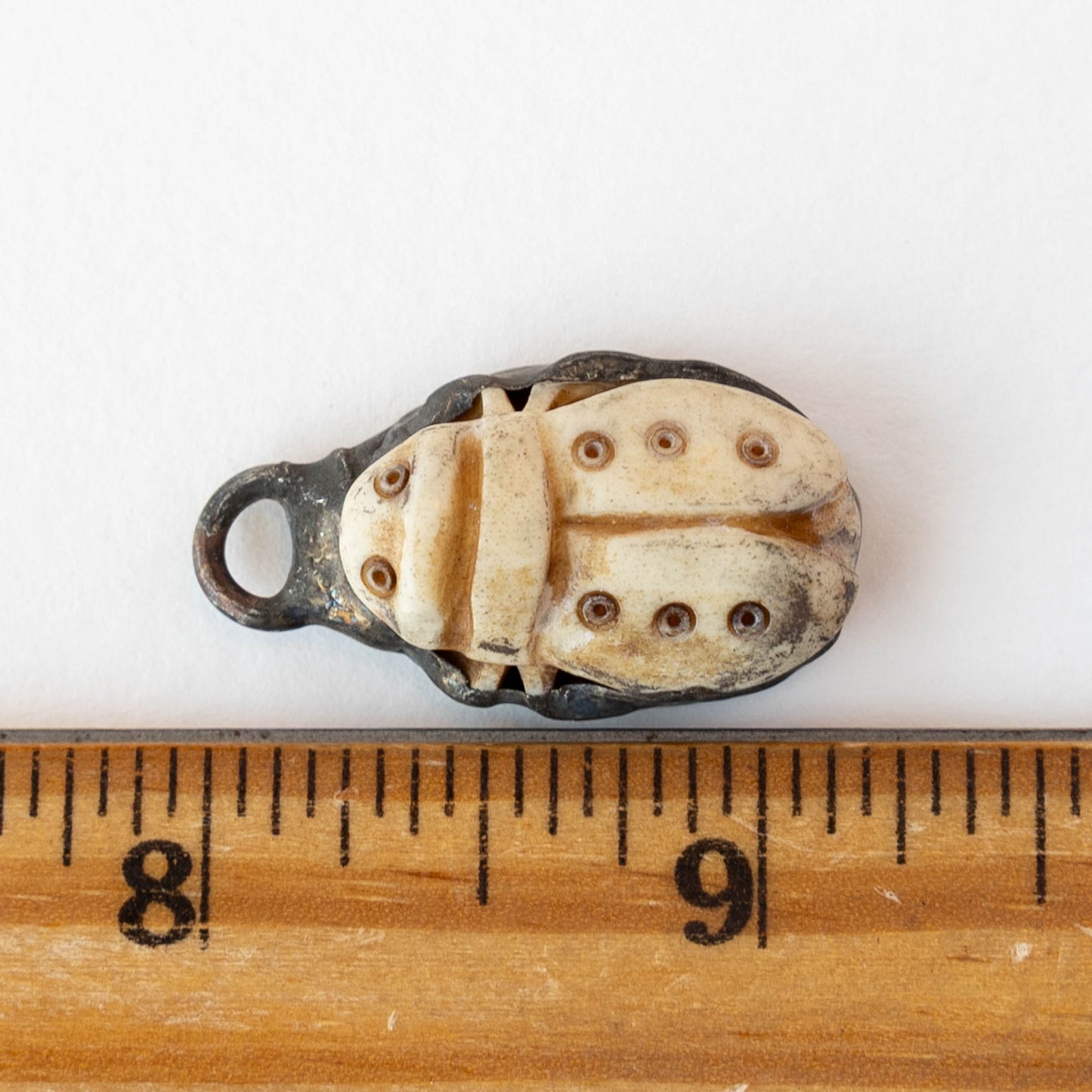 Scarab Pendant - Ivory - 1 piece