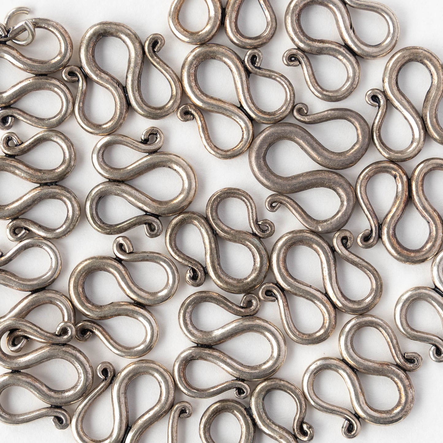 Bali Squiggle Finding - Silver - 4 pieces