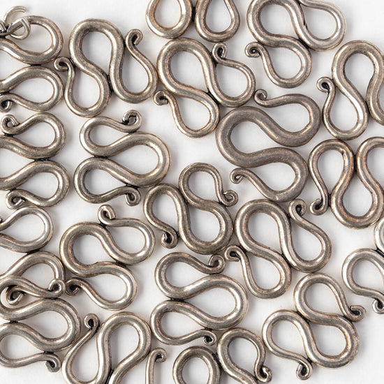 Bali Squiggle Finding - Silver - 4 pieces