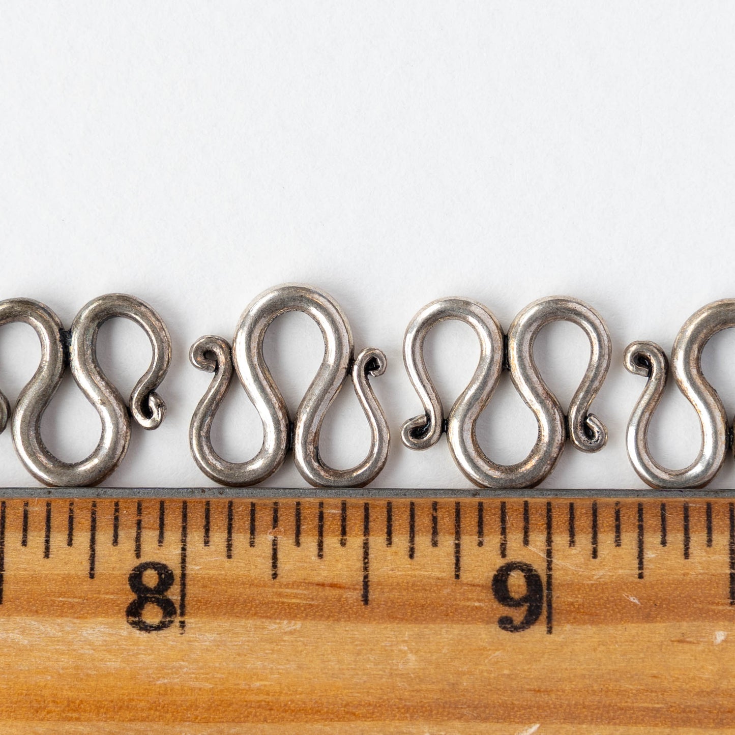 Bali Squiggle Finding - Silver - 4 pieces