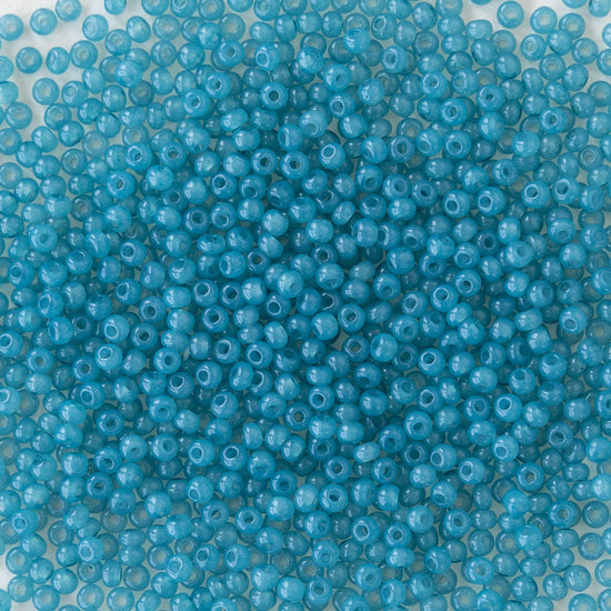11/0 Seed Beads - Sol Gel African Opal Blue- 24 gram Tube