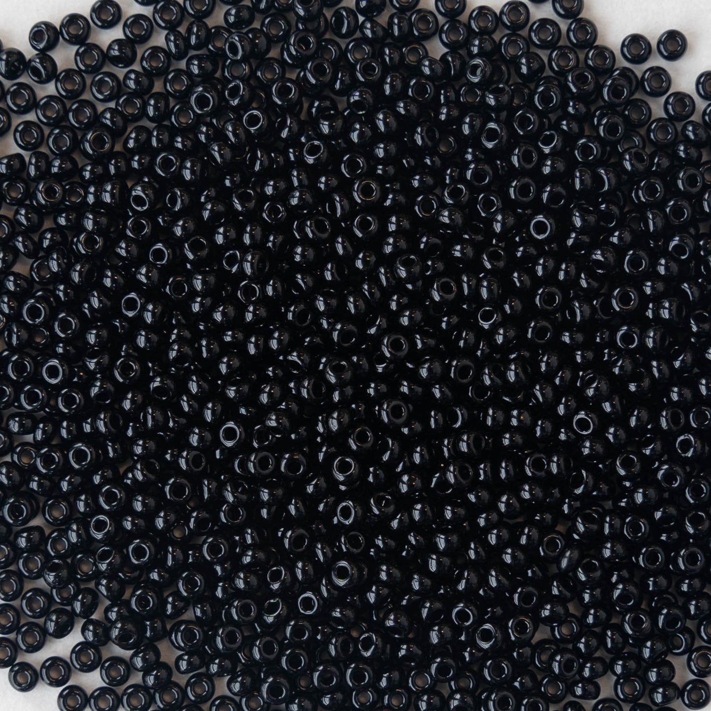 11/0 Seed Beads - Opaque Jet Black - 24 gram Tube