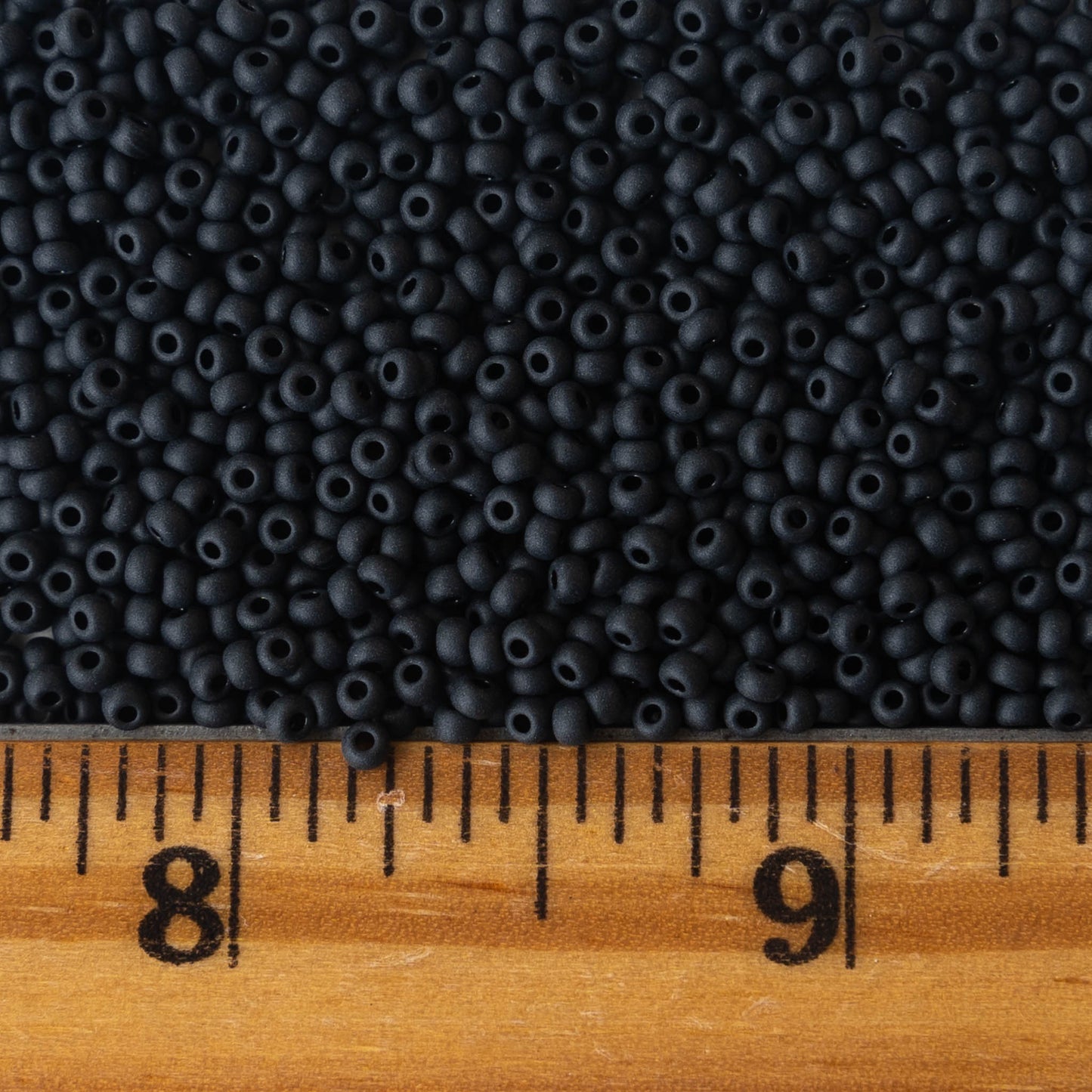 11/0 Seed Beads - Opaque Jet Black Matte - 24 gram Tube