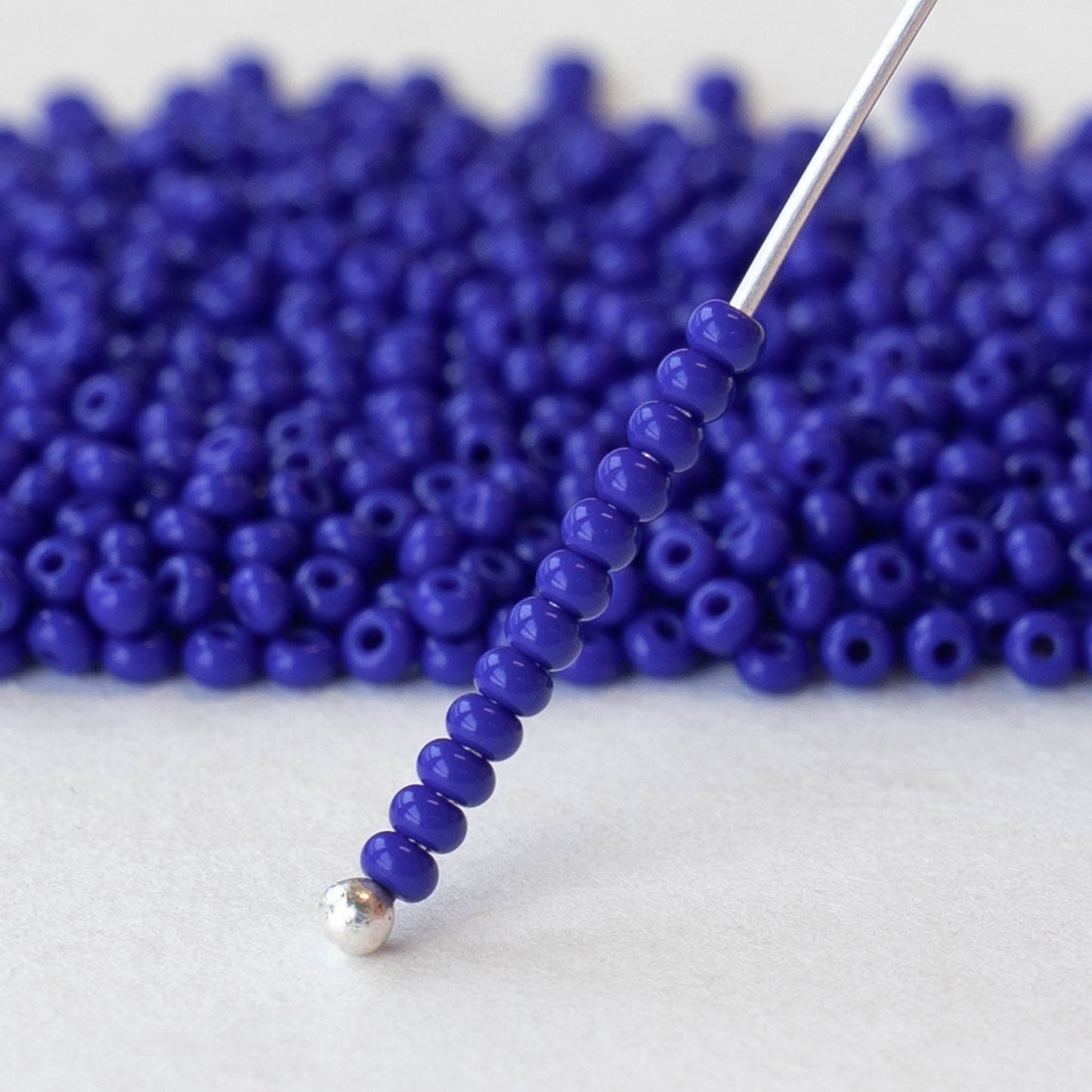 11/0 Seed Beads - Opaque Cobalt Blue - 24 gram Tube