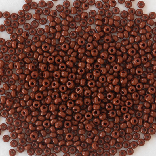 11/0 Seed Beads - Opaque Brown - 24 grams
