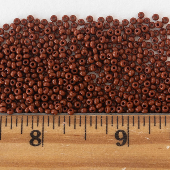 Load image into Gallery viewer, 11/0 Seed Beads - Opaque Brown - 24 grams
