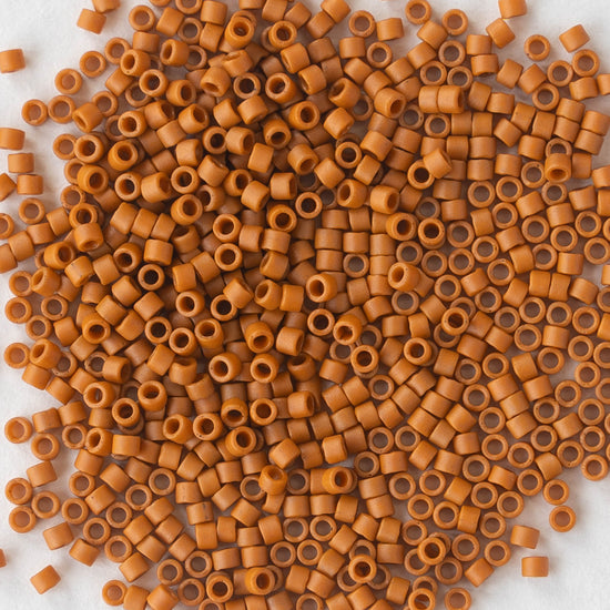 11/0 Delica Seed Beads - Burnt Orange Matte - 2 Inch Tube