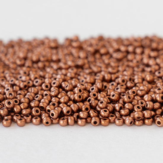 11/0 Seed Beads - Metallic Copper - 24 gram Tube
