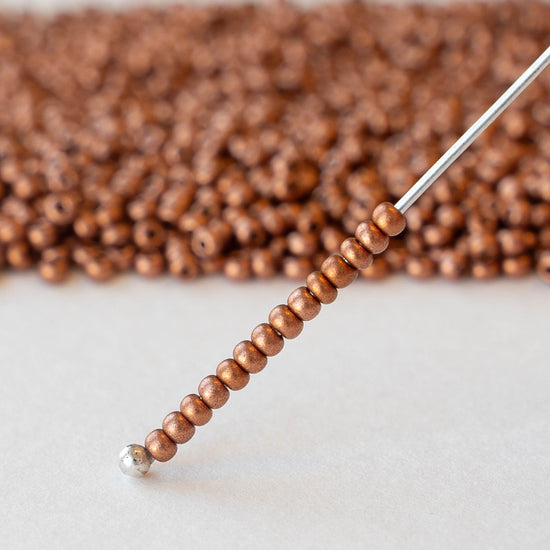 11/0 Seed Beads - Metallic Copper - 24 gram Tube