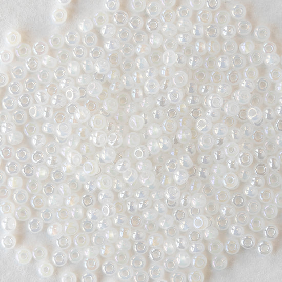 11/0 Seed Beads - Pearly White Luster - 24 grams (