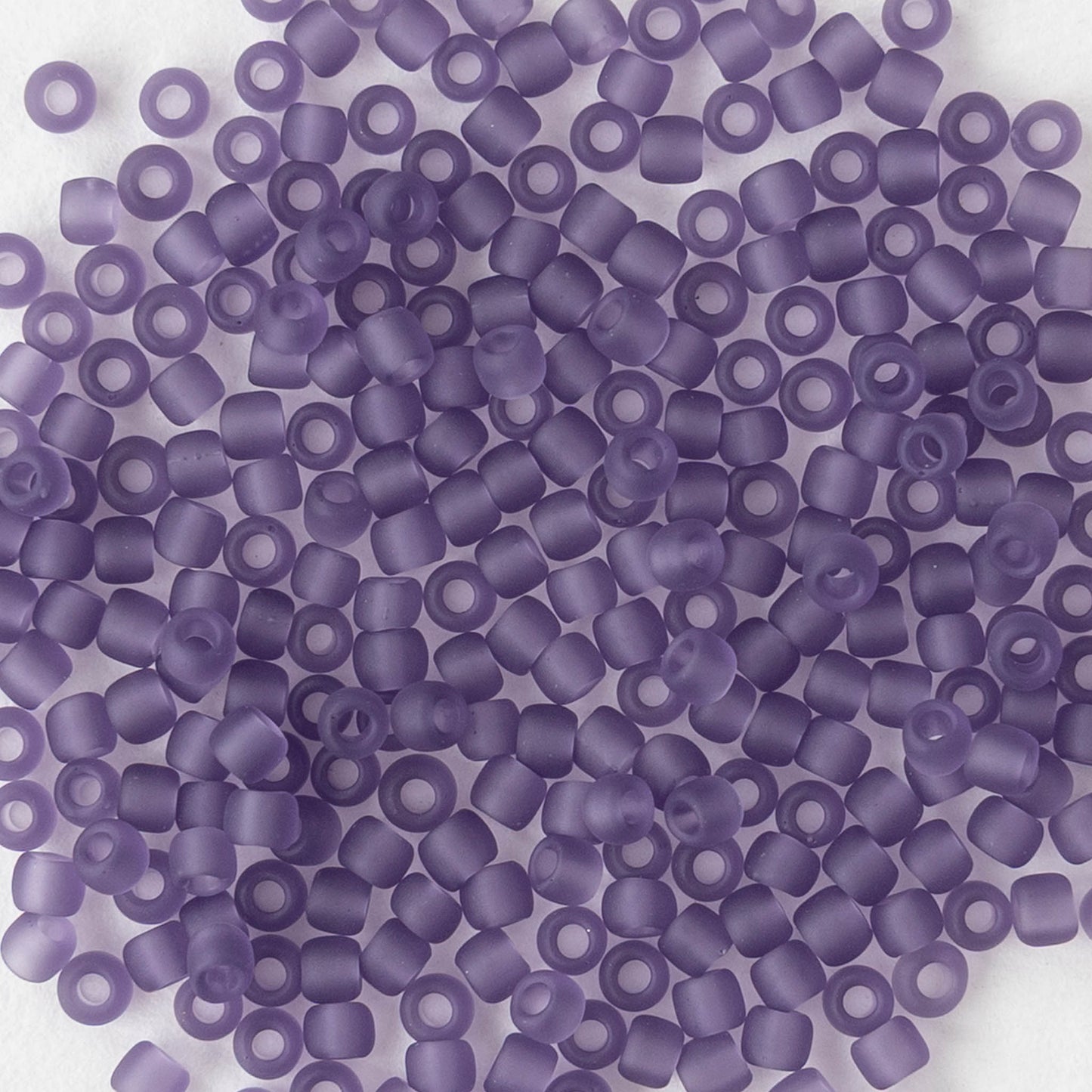 11/0 Glass Seed Beads - Frosted Sugar Purple - 20 grams