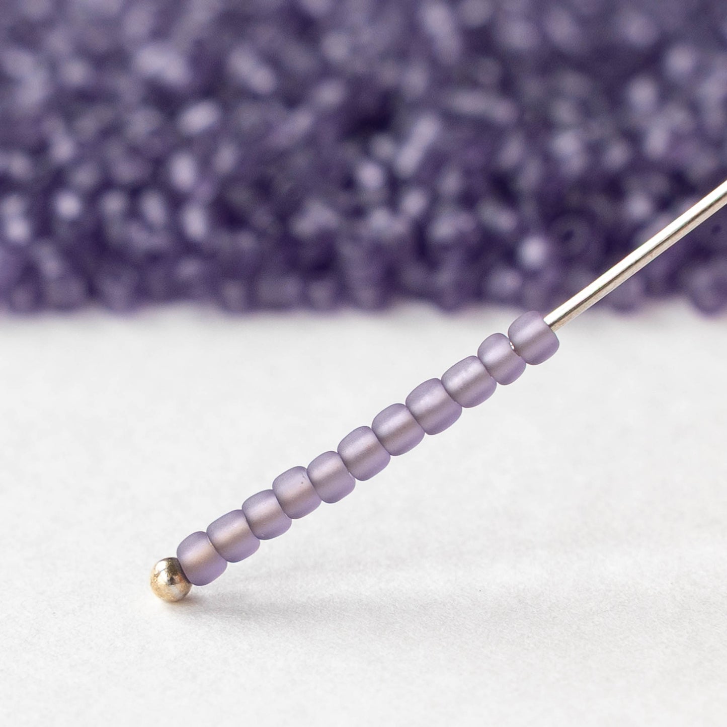 11/0 Glass Seed Beads - Frosted Sugar Purple - 20 grams
