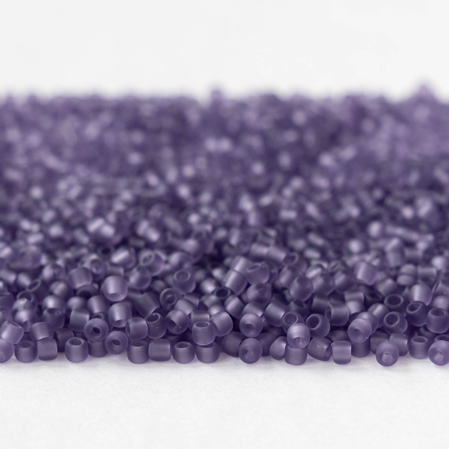 11/0 Glass Seed Beads - Frosted Sugar Purple - 20 grams