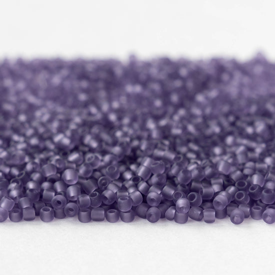 11/0 Glass Seed Beads - Frosted Sugar Purple - 20 grams