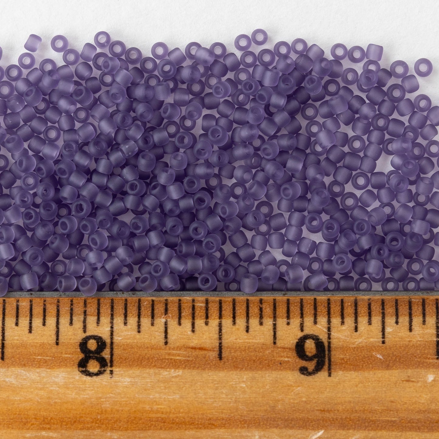 11/0 Glass Seed Beads - Frosted Sugar Purple - 20 grams