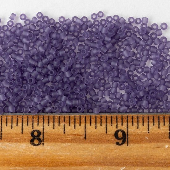 11/0 Glass Seed Beads - Frosted Sugar Purple - 20 grams