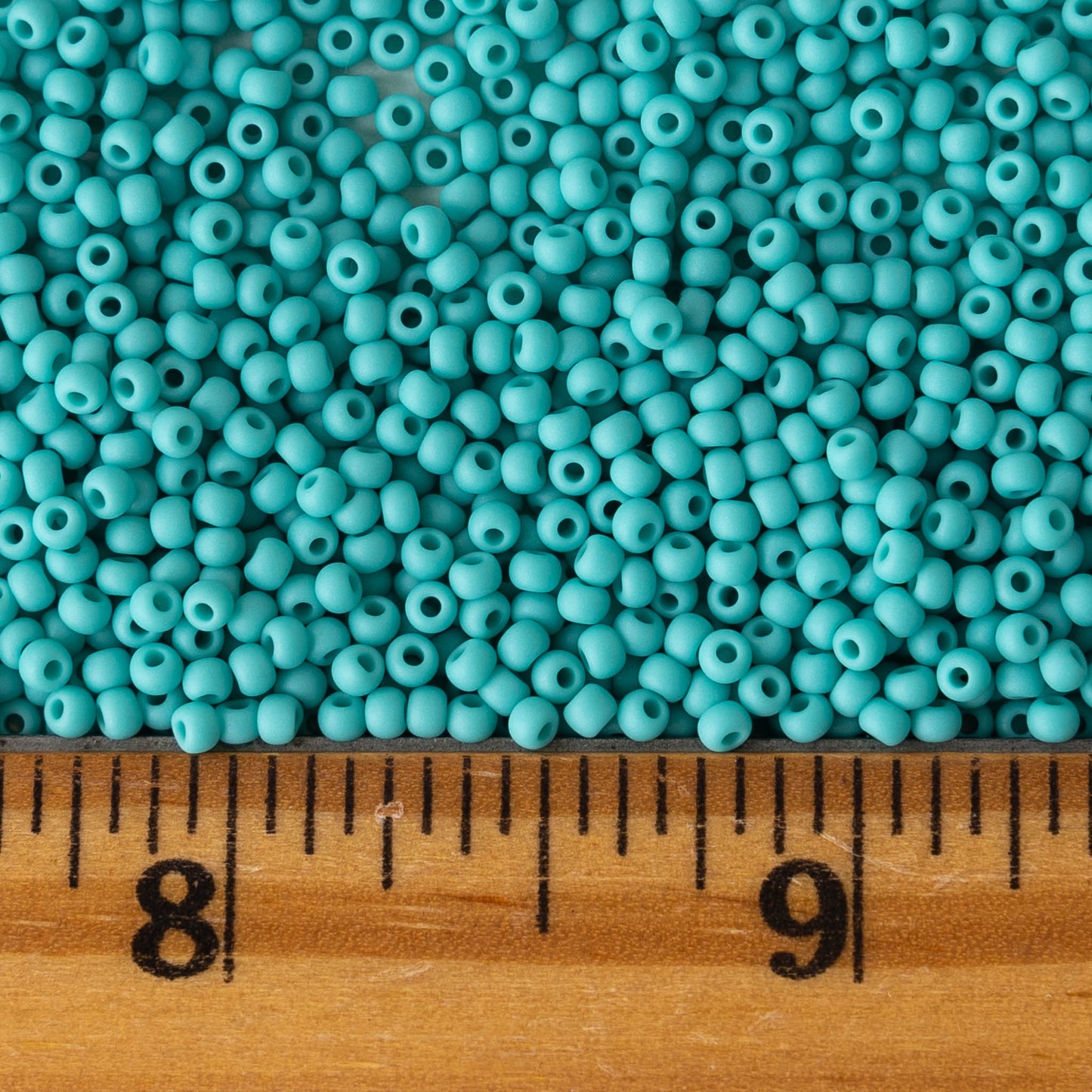 11/0 Seed Beads - Opaque Green Turquoise Matte - 24 gram Tube